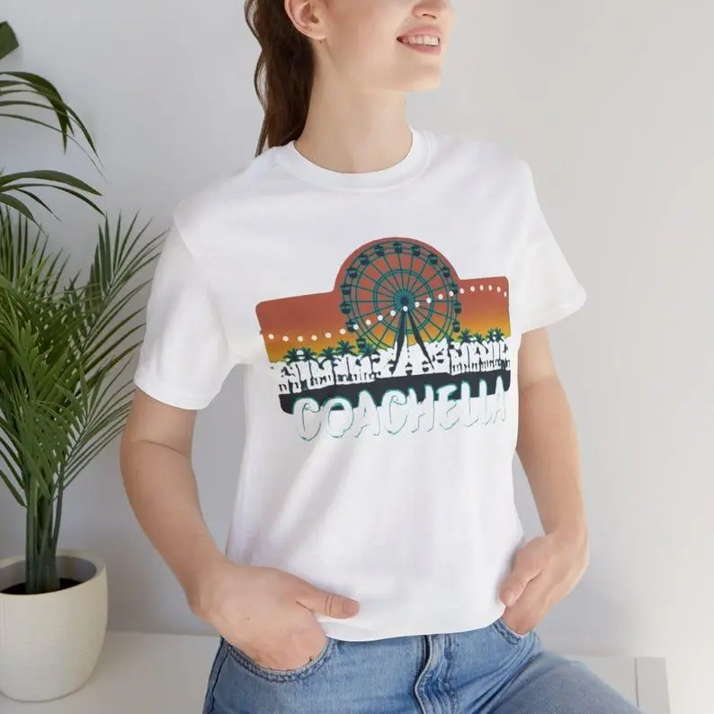 Retro Coachella Tee, Perfect Festival T-Shirt, Music Event Apparel, Summer Concert Shirt, Unisex Graphic Tee Gift for Men and Women