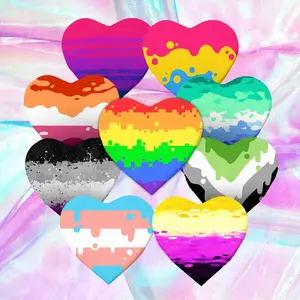 Holographic Pride Heart Pins