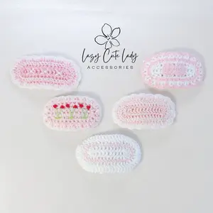 Handmade Crochet Hair Clip Set – Cute & Colorful Knitted Hair Accessories