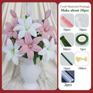 DIY Craft Kit Upgrade Version, Includes 190 Cleaning Tubes, Approximately 180 Flower Petals, Suitable for Mother's Day & More