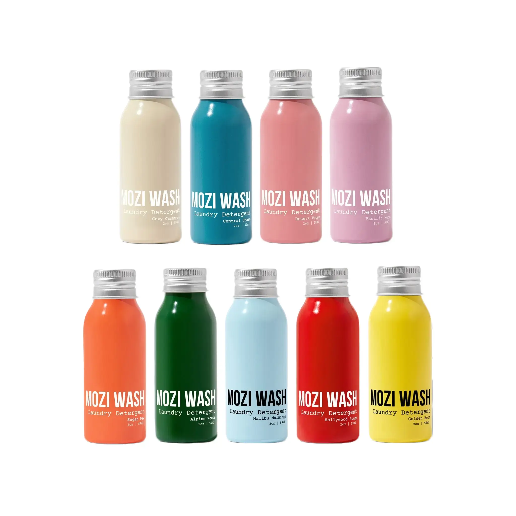 Variety 9 Sample Pack Mozi Wash Scented Liquid Laundry Detergen Variety 9 Sample Pack Mozi Wash Scented Liquid Laundry Detergen