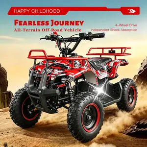 Kids Outdoor Mini ATV Quad Model Bike Stable Structure Dirt Bike Safe Durable Outdoor Riding Toy For Outdoor Play Backyard Fun Camping Activity Family Fun Children's Day Gift & Graduation Gift Manual Toy Car Go Kart Toy Car