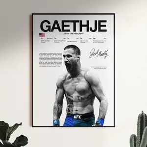 [Sale up to 30%] + [FREE SHIP] + [NO FRAME] Justin Gaethje Poster, UFC Fighter Wall Print, MMA Digital , Gym Decor, Fight Fan Gift, UFC Room Poster, Ufc Lightweight Poster