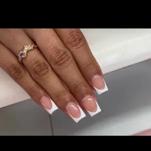White French acrylic  press on nails