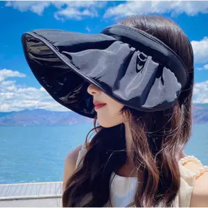 2 PCS UPF 50+ Sports & Outdoor Sun Visor Hats - Large Curved Brim, Shell-Shaped Design, Lightweight Comfort, UV Ray Blocking for Face, Neck, Scalp Protection