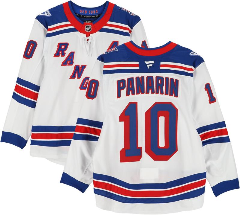 Artemi Panarin New York Rangers Game-Used #10 White Jersey vs. Buffalo Sabres on October 9, 2024