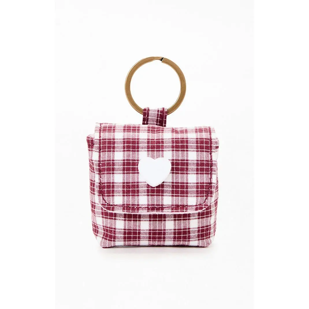 John Galt Women's Plaid Mini Bag Keychain John Galt Women's Plaid Mini Bag Keychain