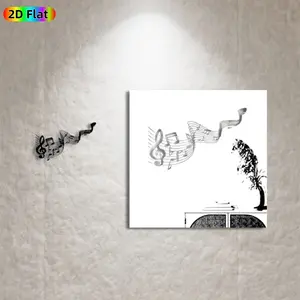 1pc Music Note Metal Wall Art, Dynamic Music Note Statue Mural, Ideal Gift for New Year, Christmas, Music Decor Enthusiasts, Rust-Resistant Metal Wall Decor Wall Sculptures, Perfect for Living Room Wall & Garden Fence, Stylish Indoor Outdoor Decor