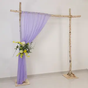 Sheer Wedding Arch Drape – 5ftx14ft Lavender Lilac Sheer Curtain Backdrop, Ceiling Drapery Panel