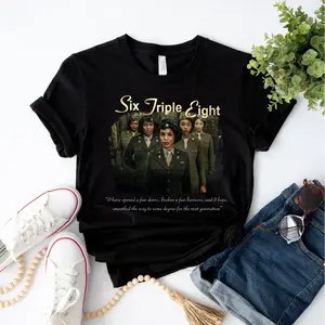 Vintage Six Triple Eight Movie Shirt, Black Woman's Army Corps Sweatshirt, Retro 6888 Battalion Shirt, Black History Tee Shirt
