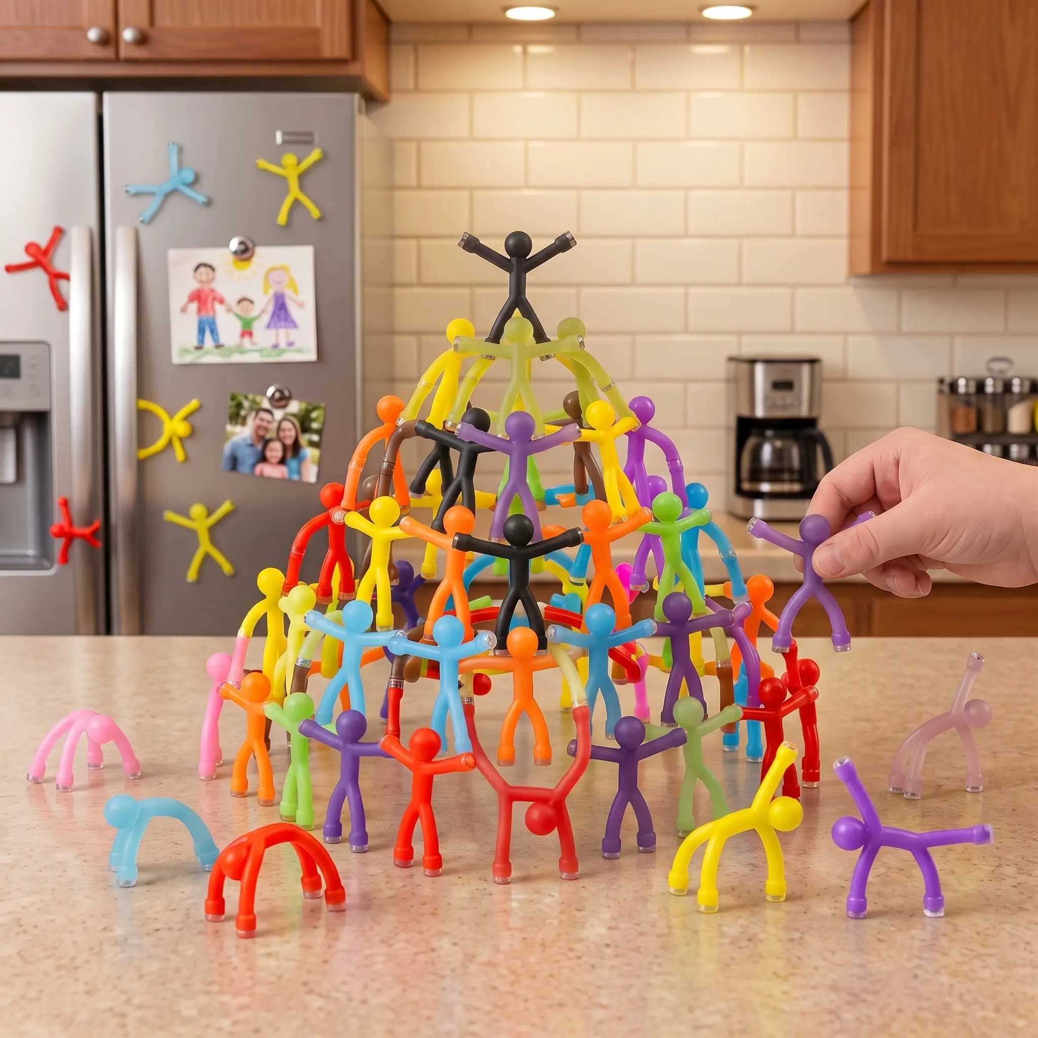 Magnetic Fidget Toys for Kids & Adults 10/20/30 Pack - Magnetic People Figures, Cool Sensory Building Toys for Autism, ADHD, Stress Relief, STEM, Travel Essentials for Road Trips, Fridge Magnets, Birthday Gifts for Toddlers, Teens
