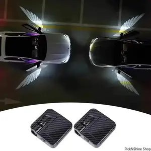 Wireless HD Laser Car Door Projector - 2/4pcs Auto Parts Accessories, Battery-Powered Car Interior Accessories, No Wiring Required for Easy Night Entry