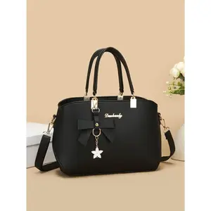 Women's Elegant Bowknot Design Handbag, Fashionable Solid Color Shoulder Bag for Daily Used, Casual Trendy Versatile High-quality Daily Commuting Bag