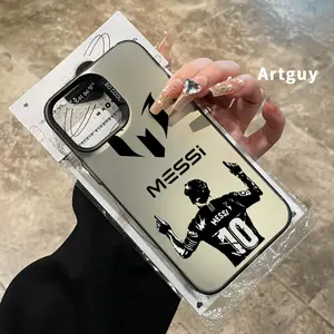 Phone Case for iPhone 17 Air 16 15 Pro Max 14 Plus 16E 13 12 11 X XS XR Messi Tribute Pattern Matte Shockproof Anti-Scratch Stylish Smartphone Cover