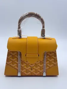 Pre-owned Goyard Leather Shoulder Bags CANVAS Mini SAIGON Top Handle bag