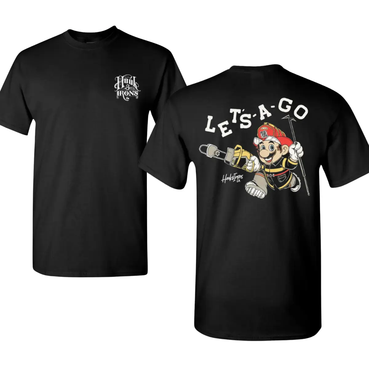 Ironworker Let’s A Go Funny Graphic Shirt Hook and Iron Cartoon Tee Construction Worker Humor T Shirt Blue Collar Outfit, ironworker shirt, hook and iron tee, funny construction shirt, blue collar tee, ironworker graphic shirt
