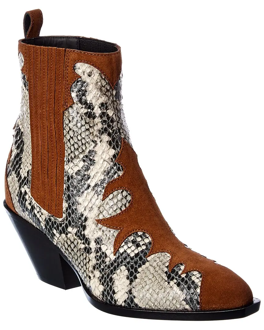 Giuseppe Zanotti Suede & Snakeskin Bootie