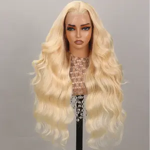 [34inch-40inch] Megalook 13x4 Lace Front Human Hair Wig #613 Long Size Wig Honey Blonde Wig