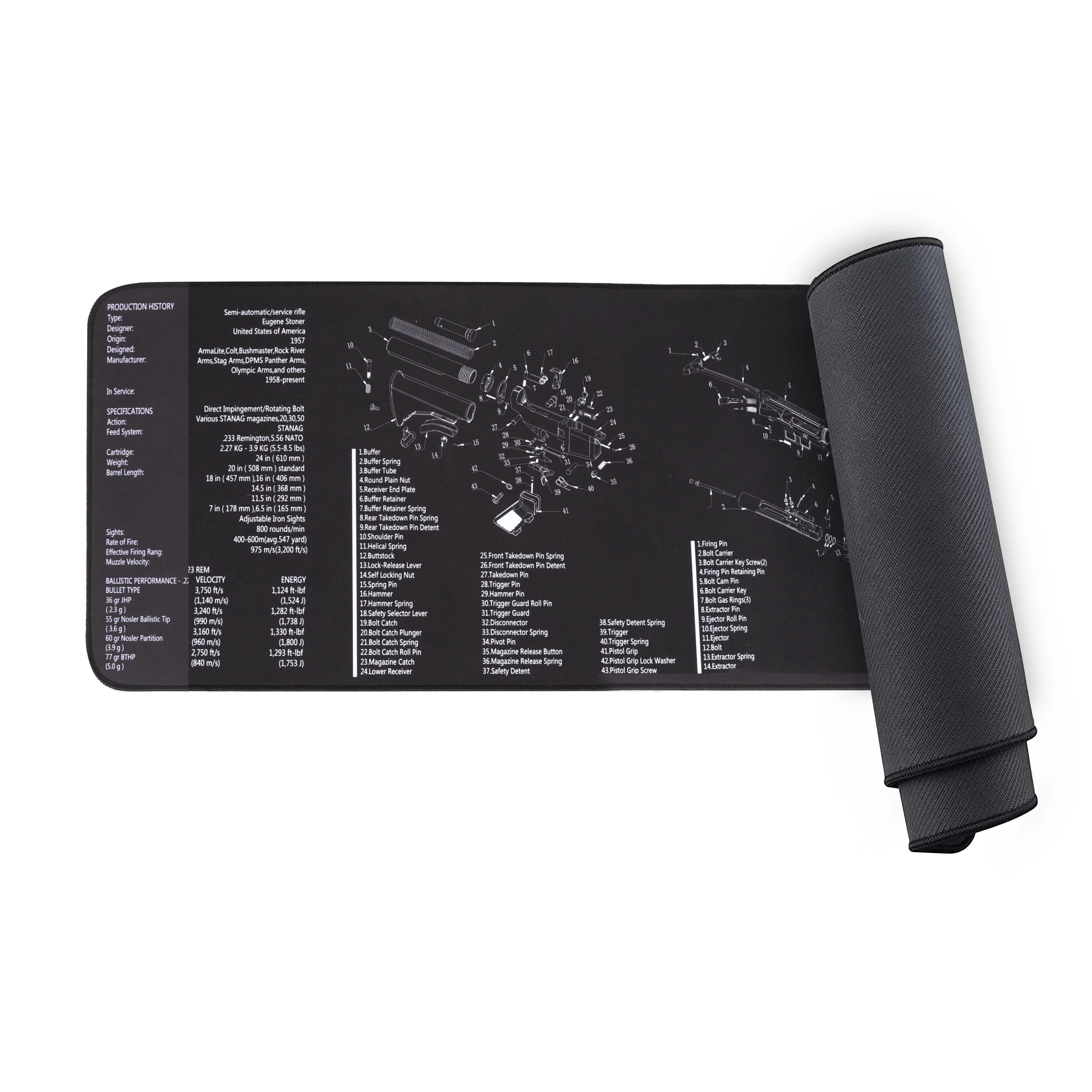 BOOSTEADY Large Cleaning Mat 37 x 12 Inches Magnetic Durable Thick 1/4 Inch Polyester Top Neoprene Backing Oil Proof Spill Proof Waterproof Travel Friendly