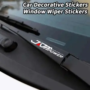 2 PCS Windshield Wiper Stickers | Car Decorative Stickers, Car Body Anti-Scratch Stickers, Self-Adhesive, Matte Finish, Suitable for Plastic, Glass & Metal Surfaces