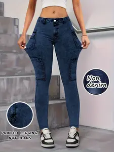 Women's Printed Floral Leggings, Non-Denim Fabric, Soft, Comfortable & Stylish Design, Perfect for Casual Wear, Ideal for Everyday Use