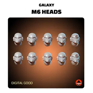 M6 Ancient Helmets | Galaxy Marines Bits (11) - MKVI Battle Brothers - Tortugabay - 3d Printed Mini Marines