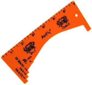 AirFly Dungeness Crab Gauge - Measure for California, Washington & Oregon - Orange