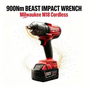 Milwaukee M18 FMTIWF12 900Nm Cordless Impact Wrench Automotive Electrical Terminal Separator Tool wood plastic Large Capacity metal Hand Toolbox nail bolt Multi-Purpose Ratchet Wrench Set heat pump high torque