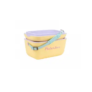 Yellow Rainbow Polarbox Retro Cooler - Cyan Pop Strap Yellow Rainbow Polarbox Retro Cooler - Cyan Pop Strap