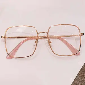 Computer Glasses Frame Women Men Anti Blue Light Alloy Eyewear Blocking Square Spectacle Transparent Glasses Optical