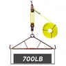Atflbox Game Hoist Gambrel Tool - 700 lbs Capacity Lifting Hunting Accessory, Dual Pulleys System with Deer/Elk/Caribou Hanger, Kit for Butchering & Skinning, Gift for Men