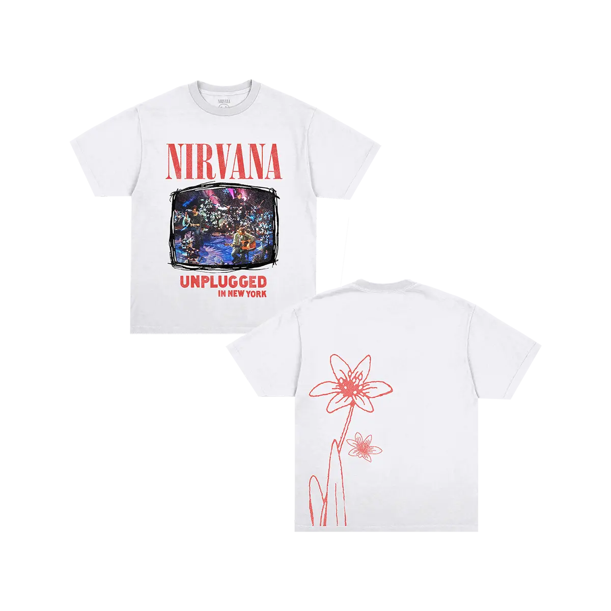 Nirvana Vintage Acoustic Flower Graphic T-Shirt, Retro Live Music Tee, Unisex Sweatshirt, Hoodie
