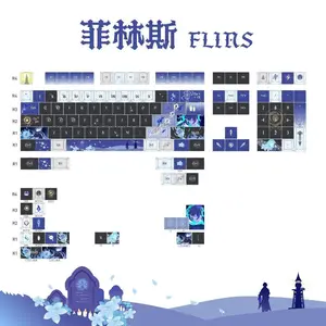 122 Keys Genshin Impact Kyryll Chudomirovich Flins Suitable Various Computer Keycap Gaming Keyboard Keycaps Anime Game Dress Up