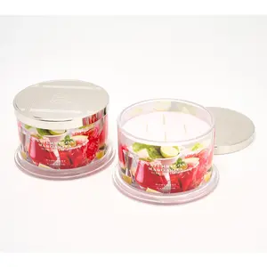 HomeWorx by Slatkin + Co. S/2 18oz WtrMel Margarita Candles