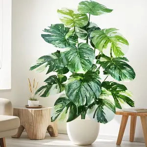 Artificial Monstera Plant without Vase, Fake Tropical Pseudoplants, Faux Plant for Home Office Decor, Home Decor Supplies
