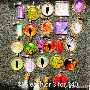 glass cabochons pendents