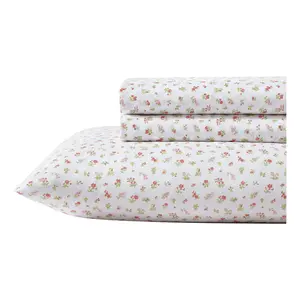 Laura Ashley Mae Pink Queen Sheet Set