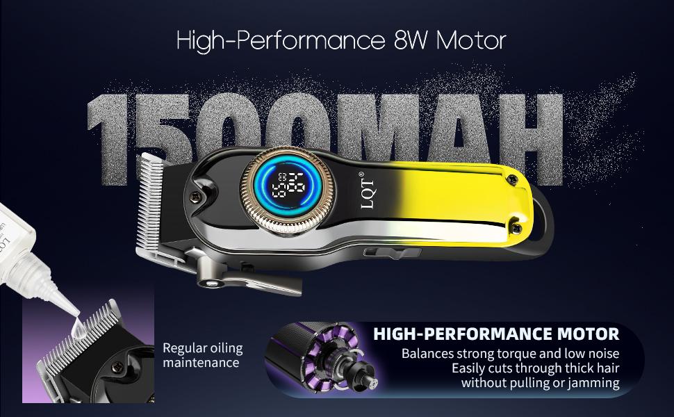 LQT 5-in-1 Professional Barber Kit, Hair Clipper, T-Trimmer, Detail Trimmer, Electric Shaver & Nose Hair Trimmer Set, Cordless LED Digital Display, USB Rechargeable, Crafting Refined Enhancements Haircut, salon at home,  Gift