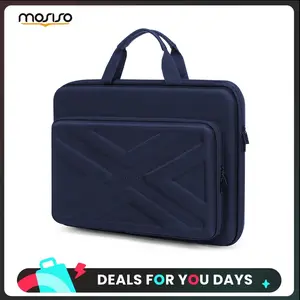 MOSISO 13.3–17.3 Inch Men Women Hard Shell EVA Laptop Case, Waterproof Shockproof 180° Open Briefcase with PU Handle, Front Pocket & Trolley Strap, Compatible with MacBook Air/Pro, Dell, HP, ASUS, Lenovo – Business, Travel, Work & School, Scratch-Free Lap