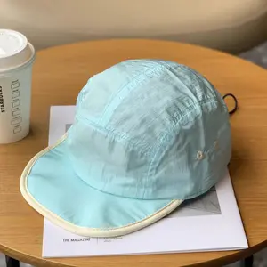 Unisex 5-Panel Quick-Dry, Lightweight, Breathable 1-Size-Fits-All Running Cap, Adjustable Summer Sun Hat for Outdoor Hiking, Cycling, One-Size-Fits-All