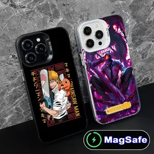 C-Chainsaw Anime Man Mobile Phone Case for iPhone 17 Air 16 15 14 13 12 11 Pro Max Plus  MagSafe Translucent Colour Protective Smartphone