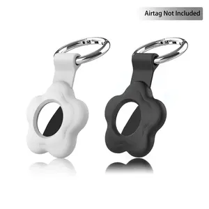 Shockproof Tracker Silicone Case with Keychain, Anti-loss Tracker Accessories, Key Ring Case, Scratch Resistant Protective Cover for AirTags Tracker, Smart Key Finder