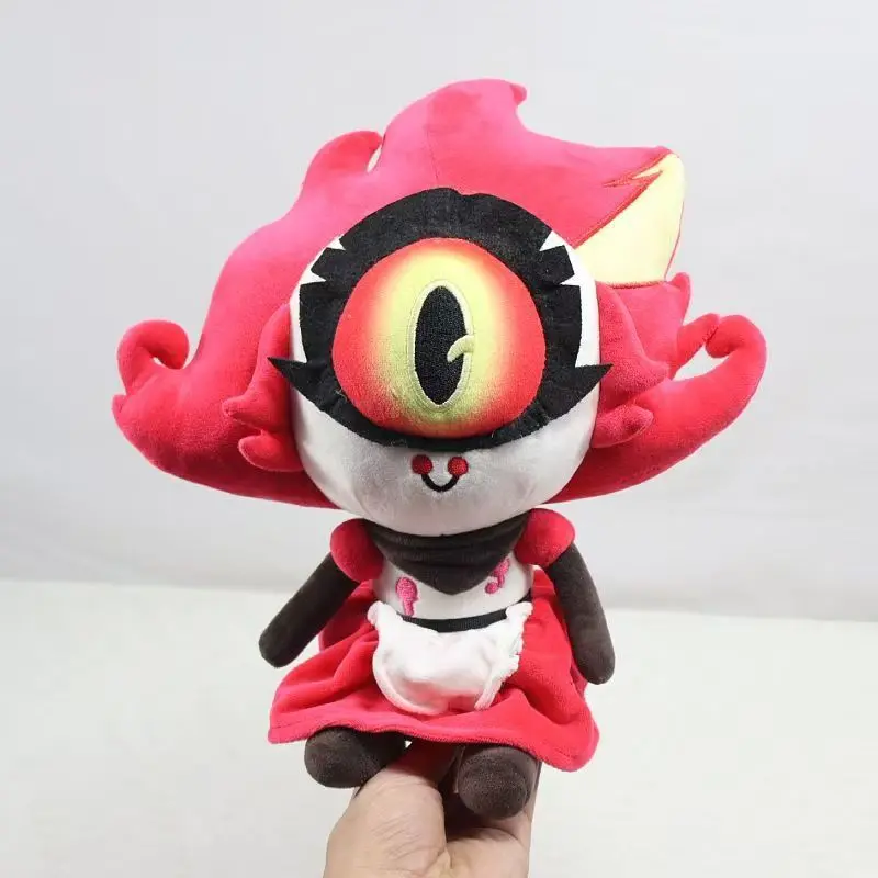 Hazbin Hotel Vox Valentino 30cm Unisex Clown-Shaped Cotton Plush Doll, Anime Plush Mascot Stuffed Toy, Collectible Gift for Fans