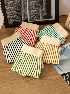 NEXTMAN 5-Pack Men's Summer Underwear: Lightweight "Ice Silk" Boxers—Silky-Smooth, Cool, Comfortable, and Breathable Striped Trunks—Ideal for Casual Wear & Sports