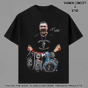 Oleksandr Usyk Undisputed Heavyweight Champion Heavy Cotton T-shirt | MMA UFC WBC Shirt Usyk Boxing Fight Night Shirt Fan Apparel Gift For Boxing Fan Menswear
