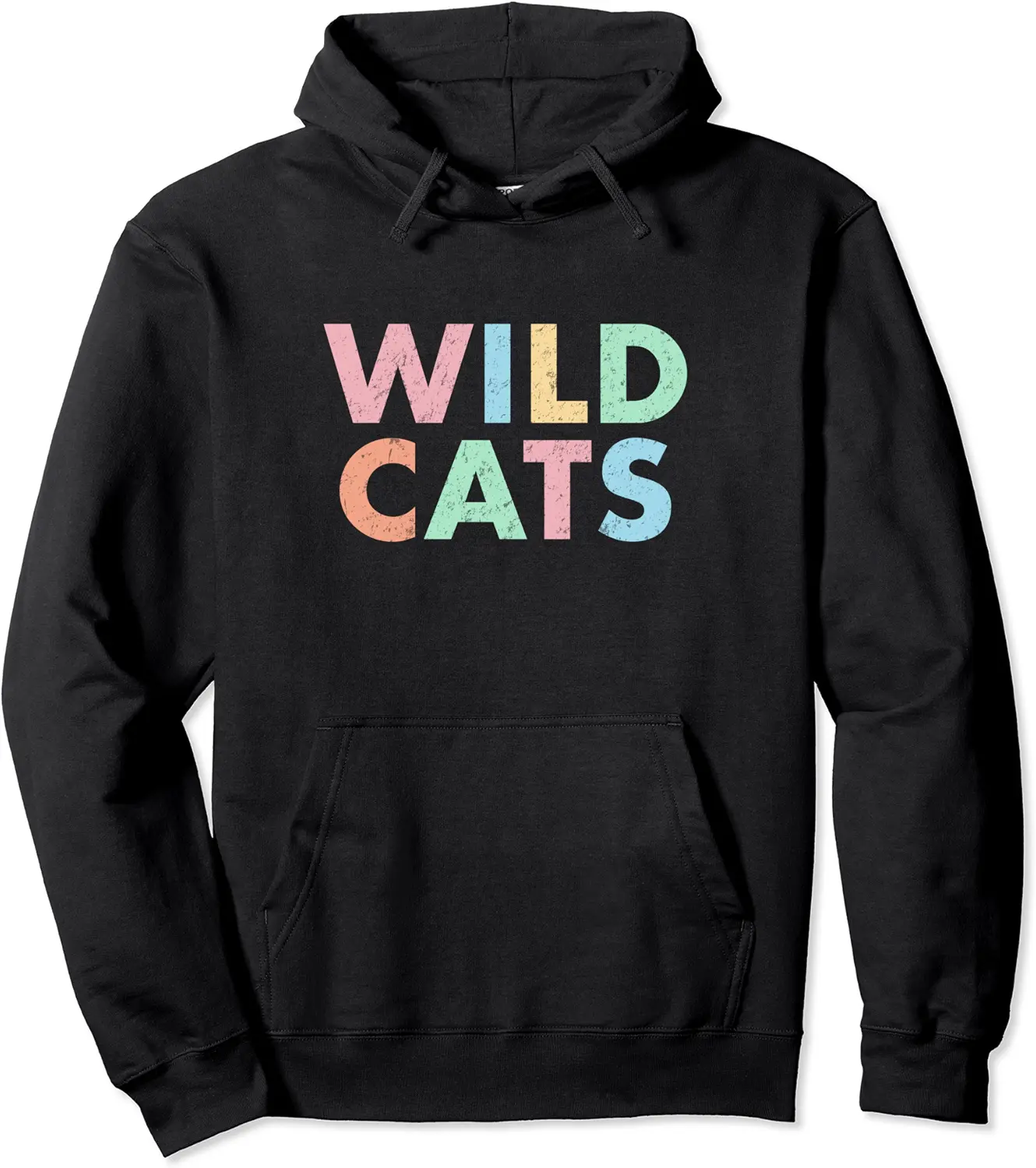 Wildcats Colorful School Sports Spirit Mascot Retro Wild Cat Pullover Hoodie - Jamespatric Shop 58B0CJF2FQQR