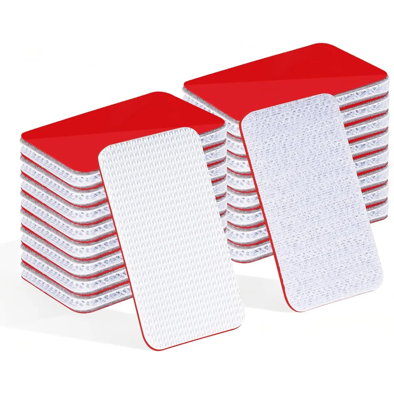 Heavy Duty Double Sided Adhesive Hook and Loop Strips, 1 in. x 2 in.-16 Sets, Peel-and-Stick with Adhesive Backing, Long-Lasting Hold, Multi-Surface Mounting for Classroom Organizing, DIY Decoration (-10°C to 90°C, Works on Signs, Hardwood, Laminate)