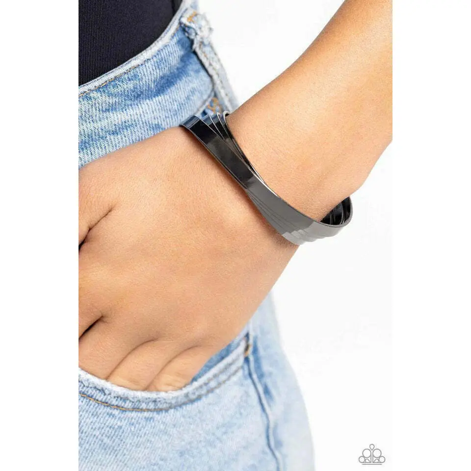 Paparazzi Rebellious Ribbons - Black Bracelet