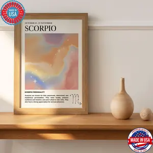 Scorpio Zodiac Poster | Astrology Wall Art | Aura |  | Scorpio Zodiac Wall Artable | High Quality