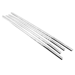 304 Polished Stainless Steel Tape-On Window Molding Sill Overlay Deco Compatible With 2000-2006 TAHOE / Suburban